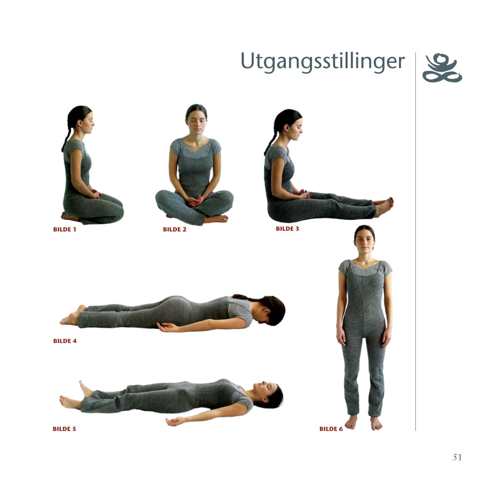 Seks utgangsstillinger fra Yogaboken